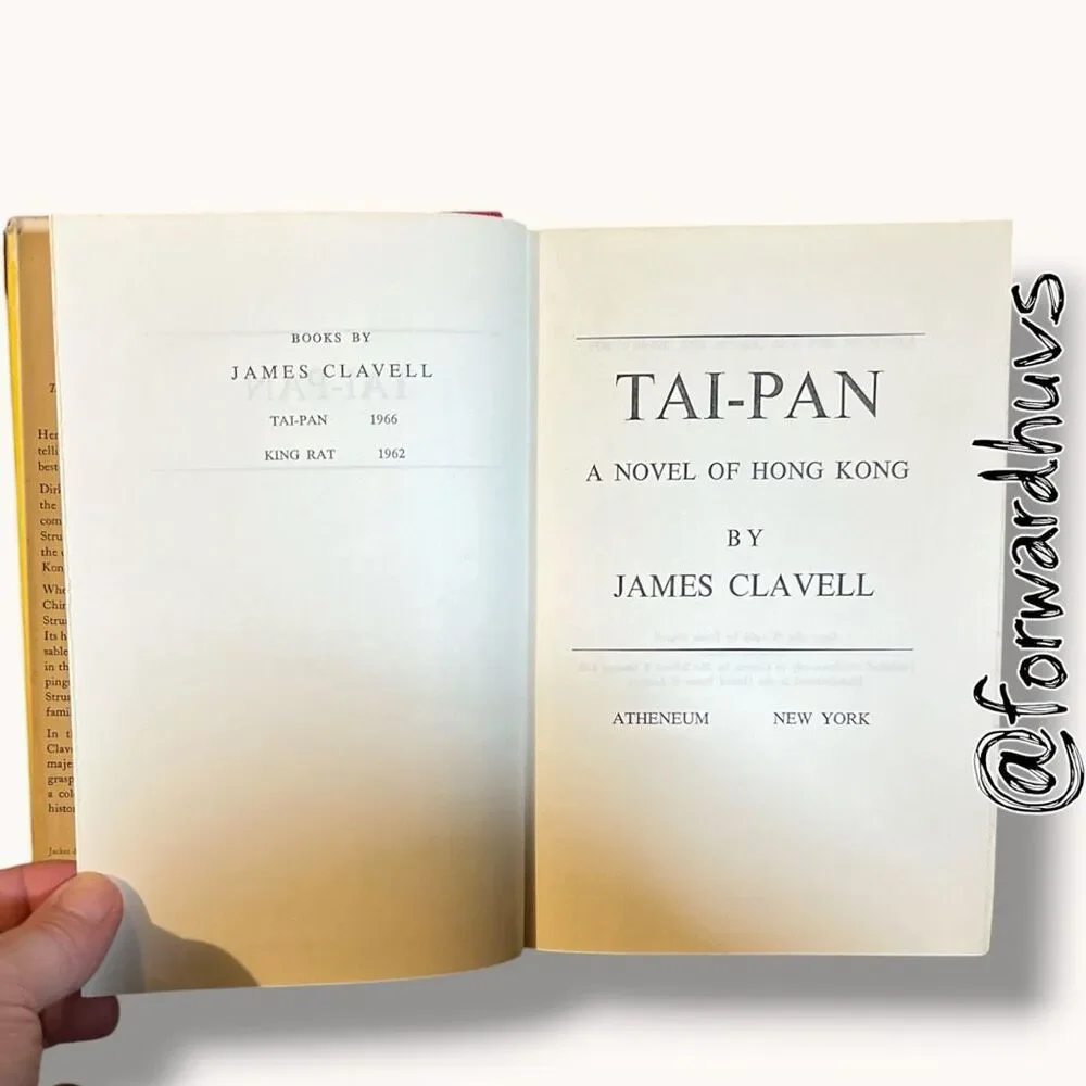 James Clavell Tai-Pan 1966 Book Club Edition Hardcover w/Dust Jacket